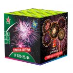 Время работы: 40 сек<br>
  
      Кол-во залпов: 25<br>
      Калибр: 1<br> <br>
Салют - Joker Fireworks - JF C25-25/04 - LIMITED EDITION-25 - 1 Фейерверк, салют LIMITED EDITION-25 - Купить фейерверки и салюты недорого - доставка фейерверков и салютов в Москве (Медведково). Интернет-магазин
